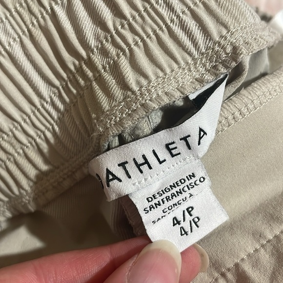 Athleta Brooklyn Textured Jogger petite neutral camo track pants - Picture 3 of 9